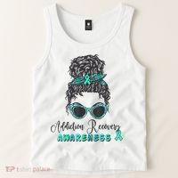 Addiction Recovery Awareness Month Sobriety Support Tank Top thumb 2