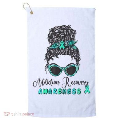 Addiction Recovery Awareness Month Sobriety Support Golf Towel