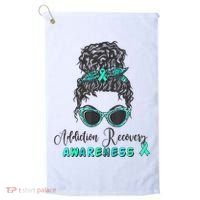 Addiction Recovery Awareness Month Sobriety Support Golf Towel thumb 0