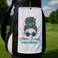 Addiction Recovery Awareness Month Sobriety Support Golf Towel thumb 2