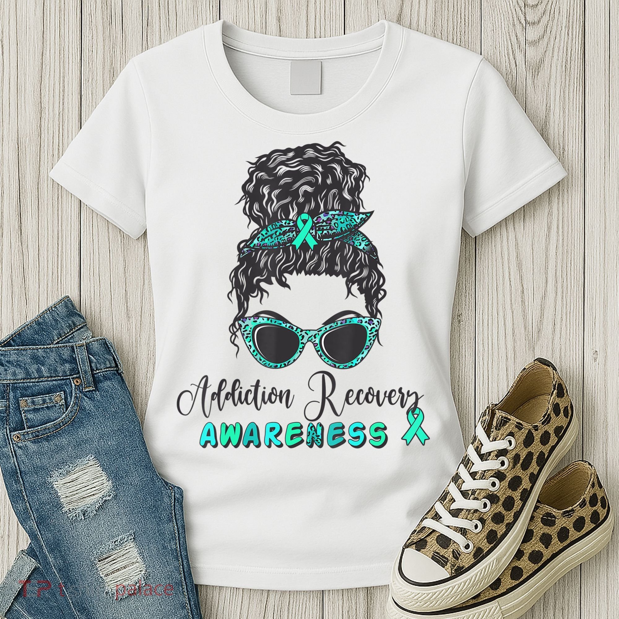 Addiction Recovery Awareness Month Sobriety Support Women's T-Shirt