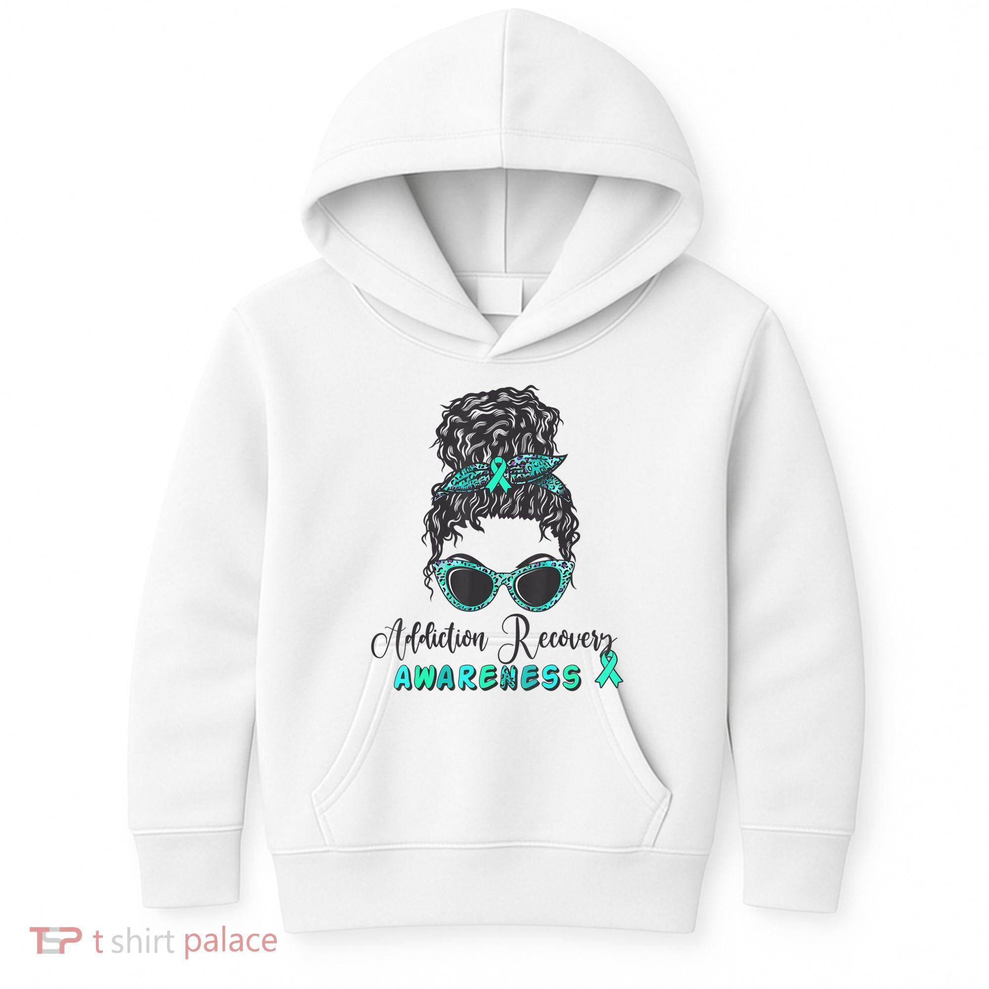 Addiction Recovery Awareness Month Sobriety Support Kids Hoodie