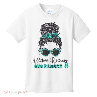Addiction Recovery Awareness Month Sobriety Support Kids T-Shirt