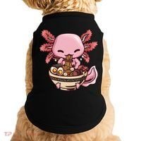 Axolotl Ramen Anime Kawaii Eating Teens Doggie Tank thumb 0