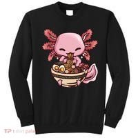 Axolotl Ramen Anime Kawaii Eating Teens Sweatshirt thumb 0