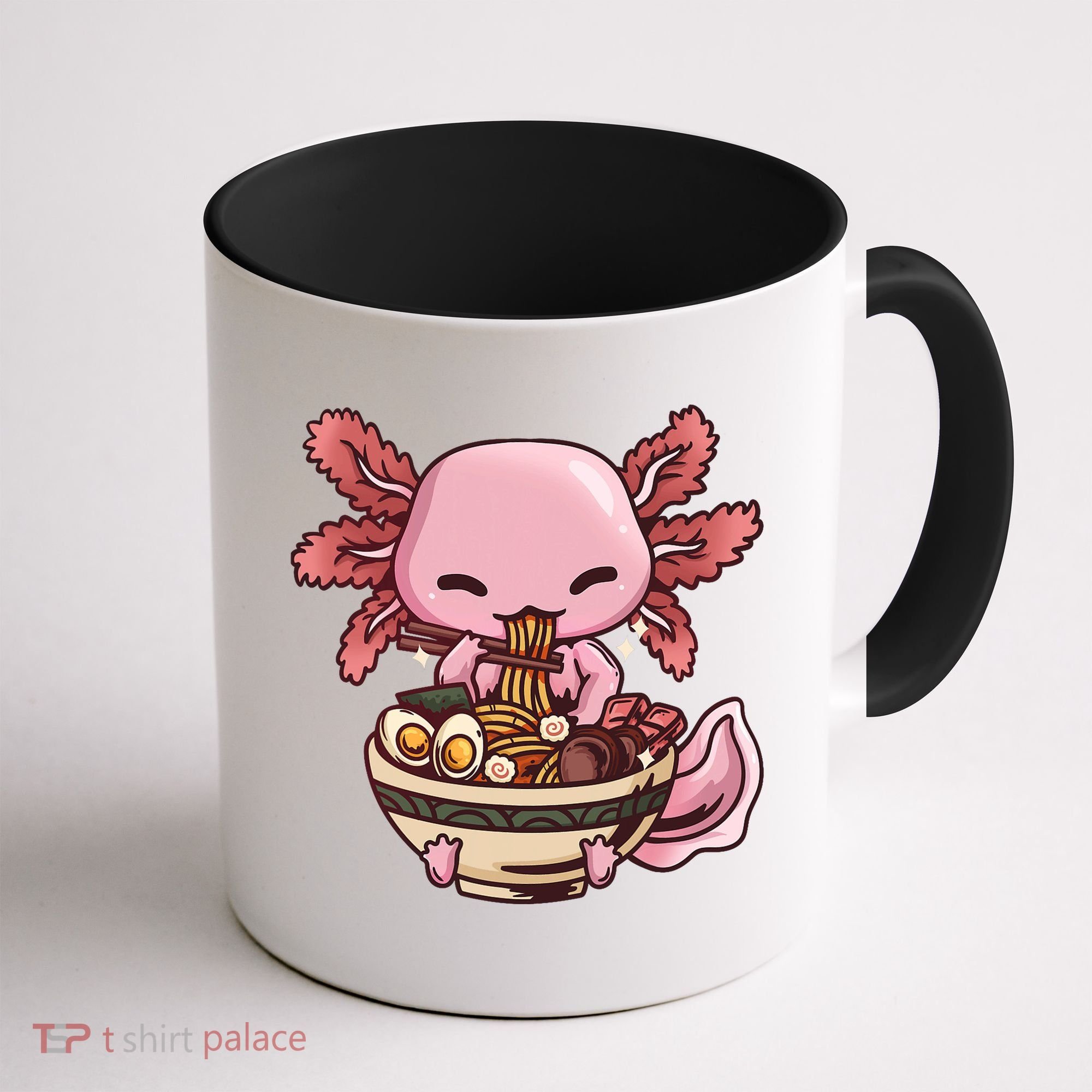 Axolotl Ramen Anime Kawaii Eating Teens Coffee Mug