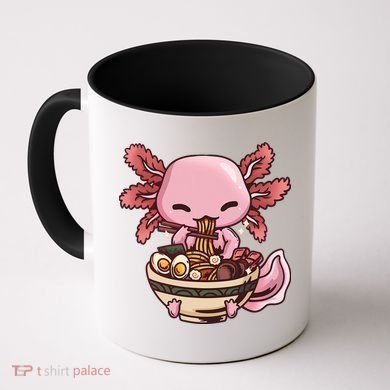 Axolotl Ramen Anime Kawaii Eating Teens Coffee Mug