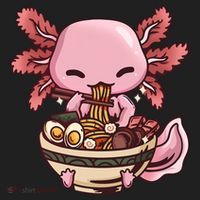 Axolotl Ramen Anime Kawaii Eating Teens Beanie thumb 2