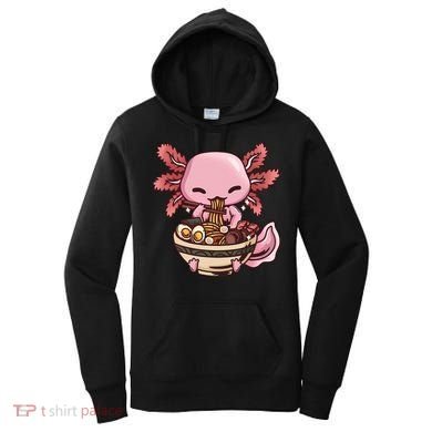 Axolotl Ramen Anime Kawaii Eating Teens Women's Hoodie