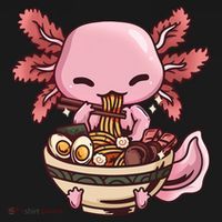 Axolotl Ramen Anime Kawaii Eating Teens Women's Hoodie thumb 2