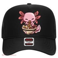 Axolotl Ramen Anime Kawaii Eating Teens Hat thumb 0