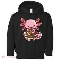 Axolotl Ramen Anime Kawaii Eating Teens Toddler Hoodie thumb 0