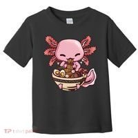 Axolotl Ramen Anime Kawaii Eating Teens Toddler T-Shirt thumb 0