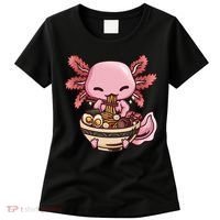 Axolotl Ramen Anime Kawaii Eating Teens Women's T-Shirt thumb 0