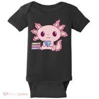Axolotl Reading Baby Bodysuit thumb 0