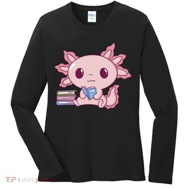 Axolotl Reading Women's Long Sleeve Shirt
