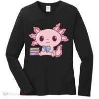 Axolotl Reading Women's Long Sleeve Shirt thumb 0