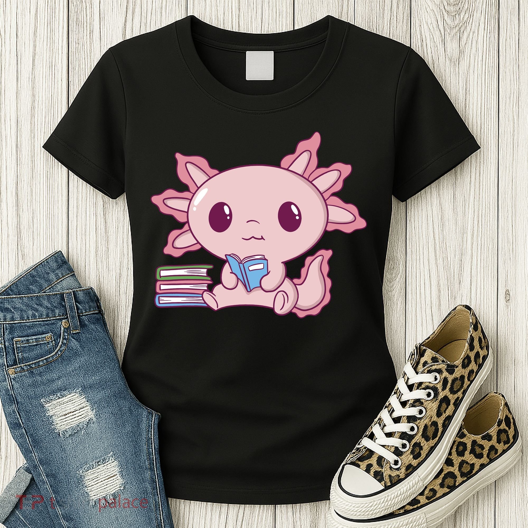 Axolotl Reading Women's T-Shirt