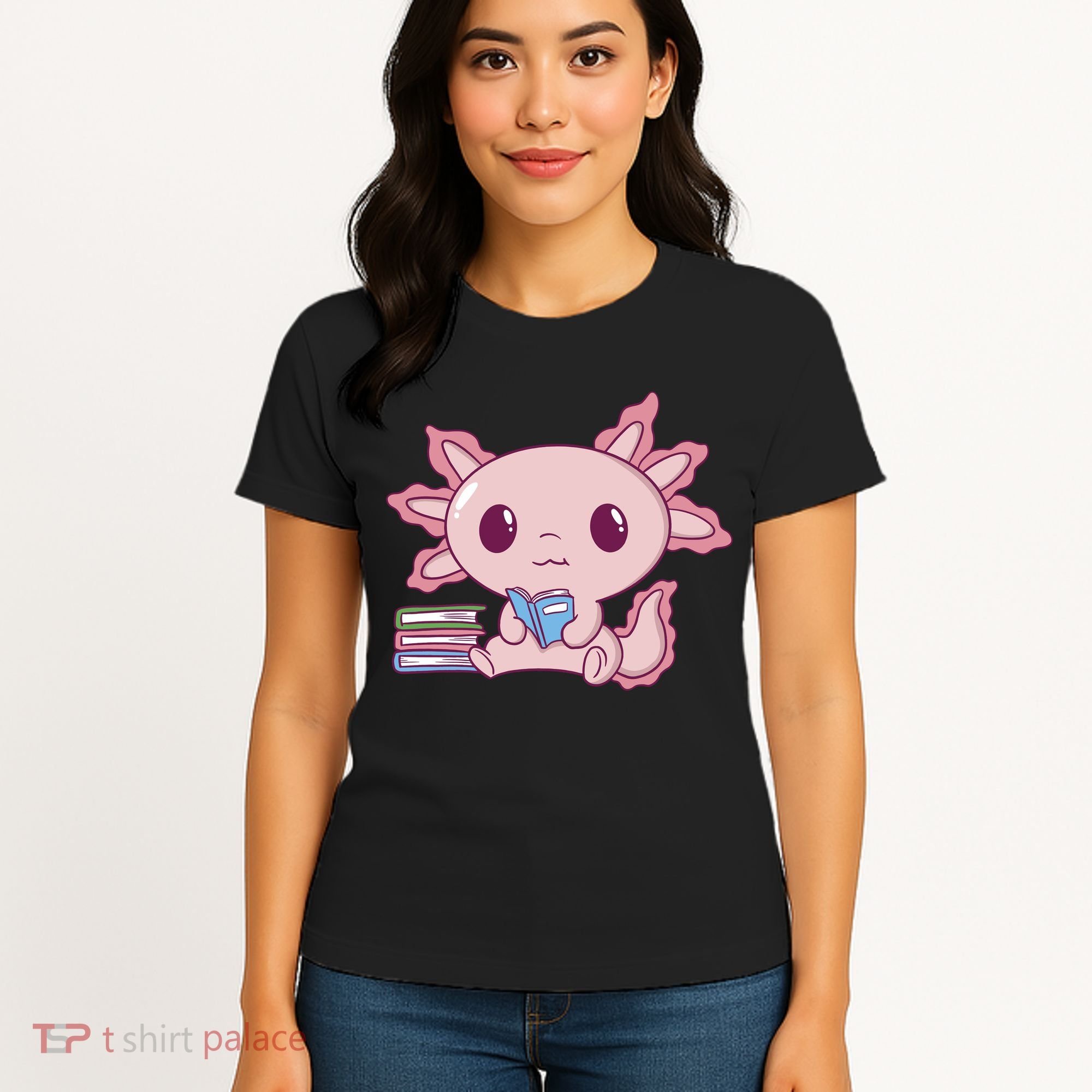Axolotl Reading Women's T-Shirt