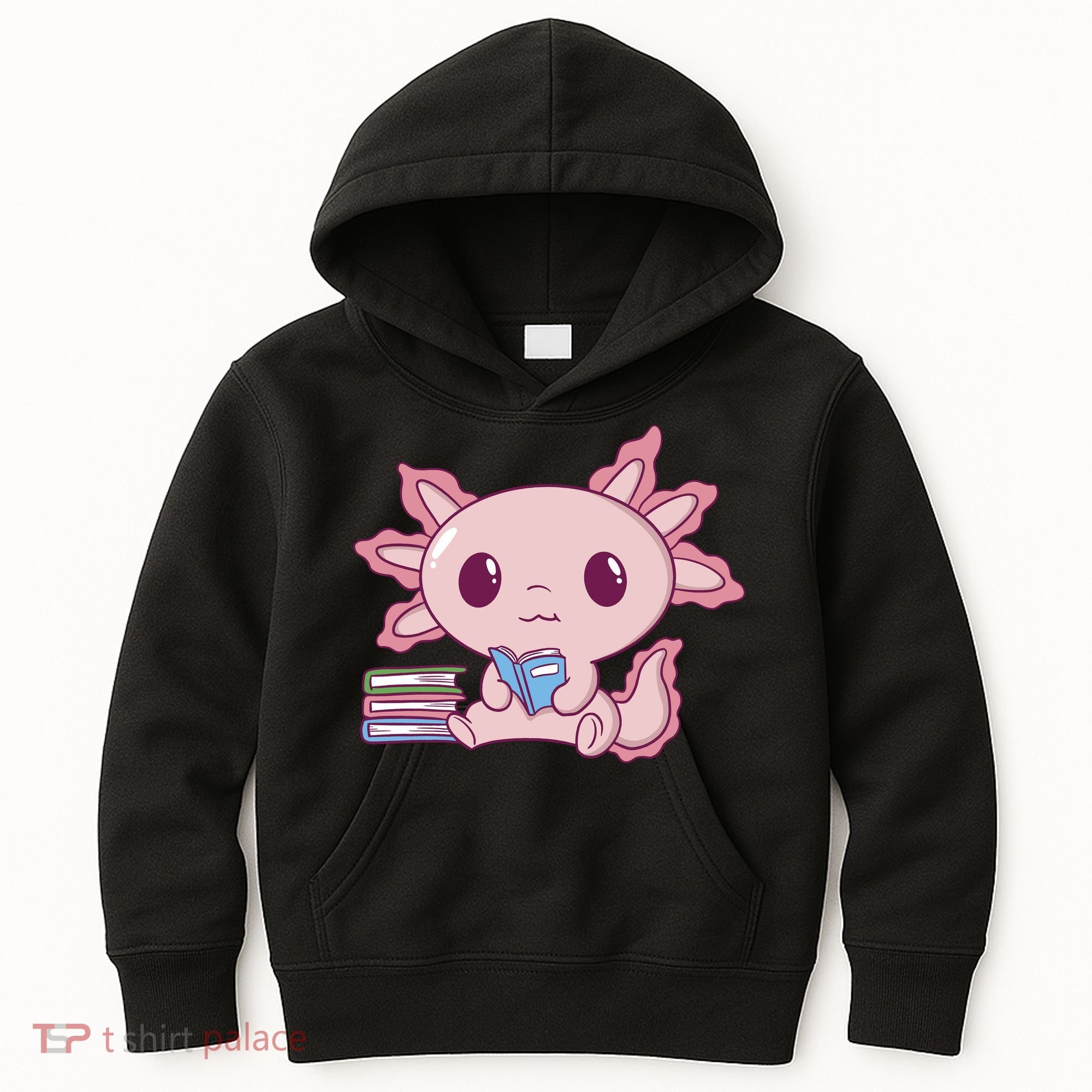 Axolotl Reading Kids Hoodie