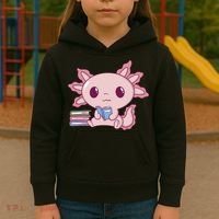 Axolotl Reading Kids Hoodie thumb 3