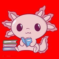 Axolotl Reading Santa Hat thumb 1