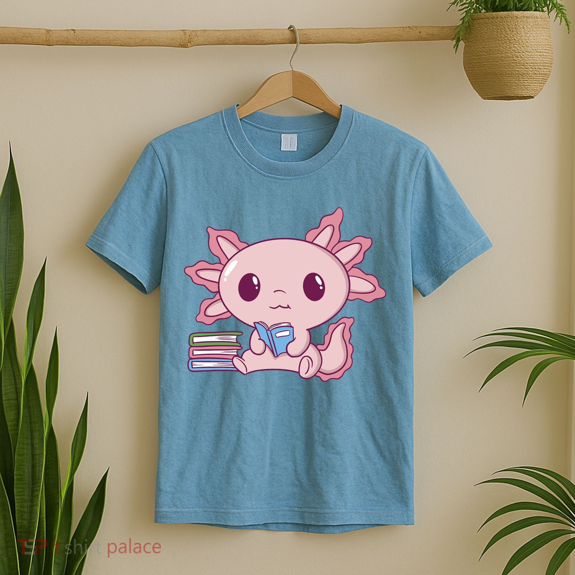 Axolotl Reading T-Shirt