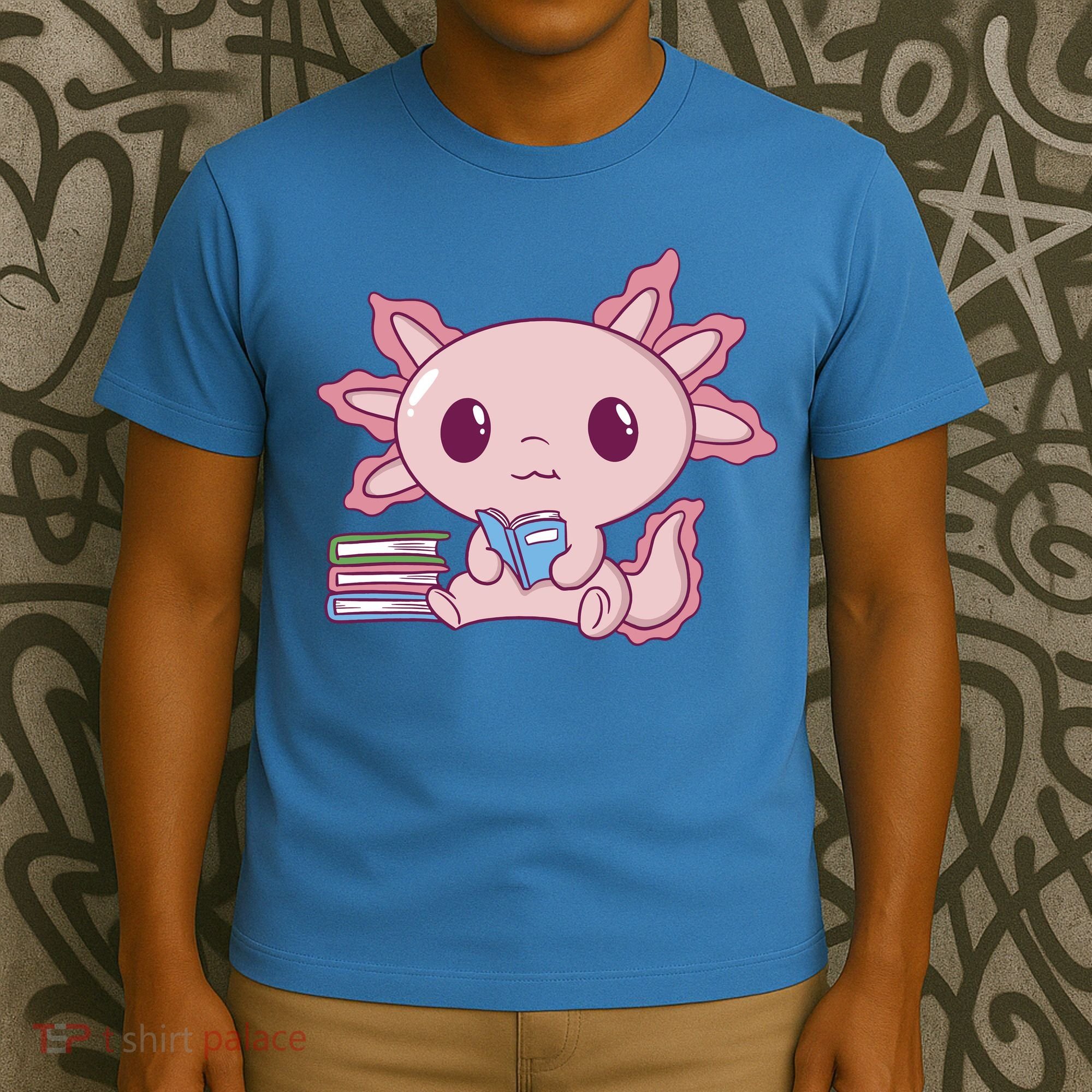 Axolotl Reading T-Shirt