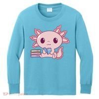 Axolotl Reading Kids Long Sleeve Shirt thumb 0
