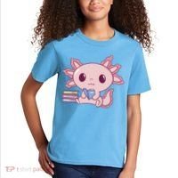 Axolotl Reading Kids T-Shirt thumb 2
