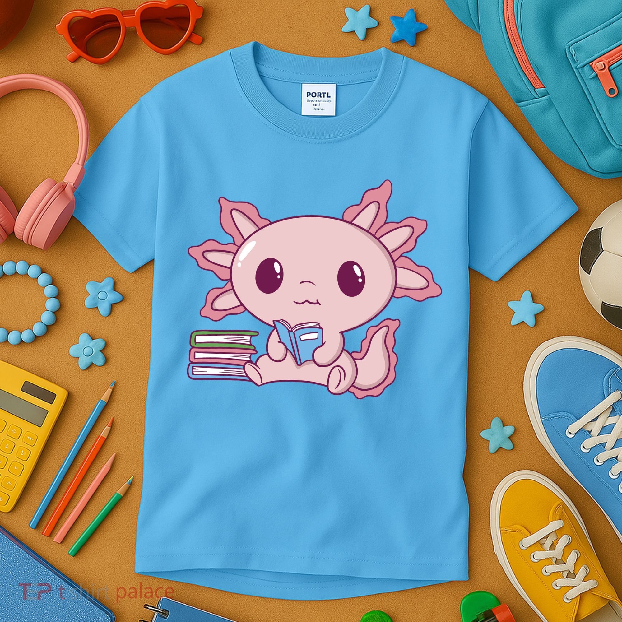 Axolotl Reading Kids T-Shirt