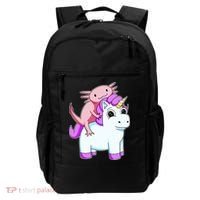 Axolotl Riding A Unicorn Funny Cute Backpack thumb 0