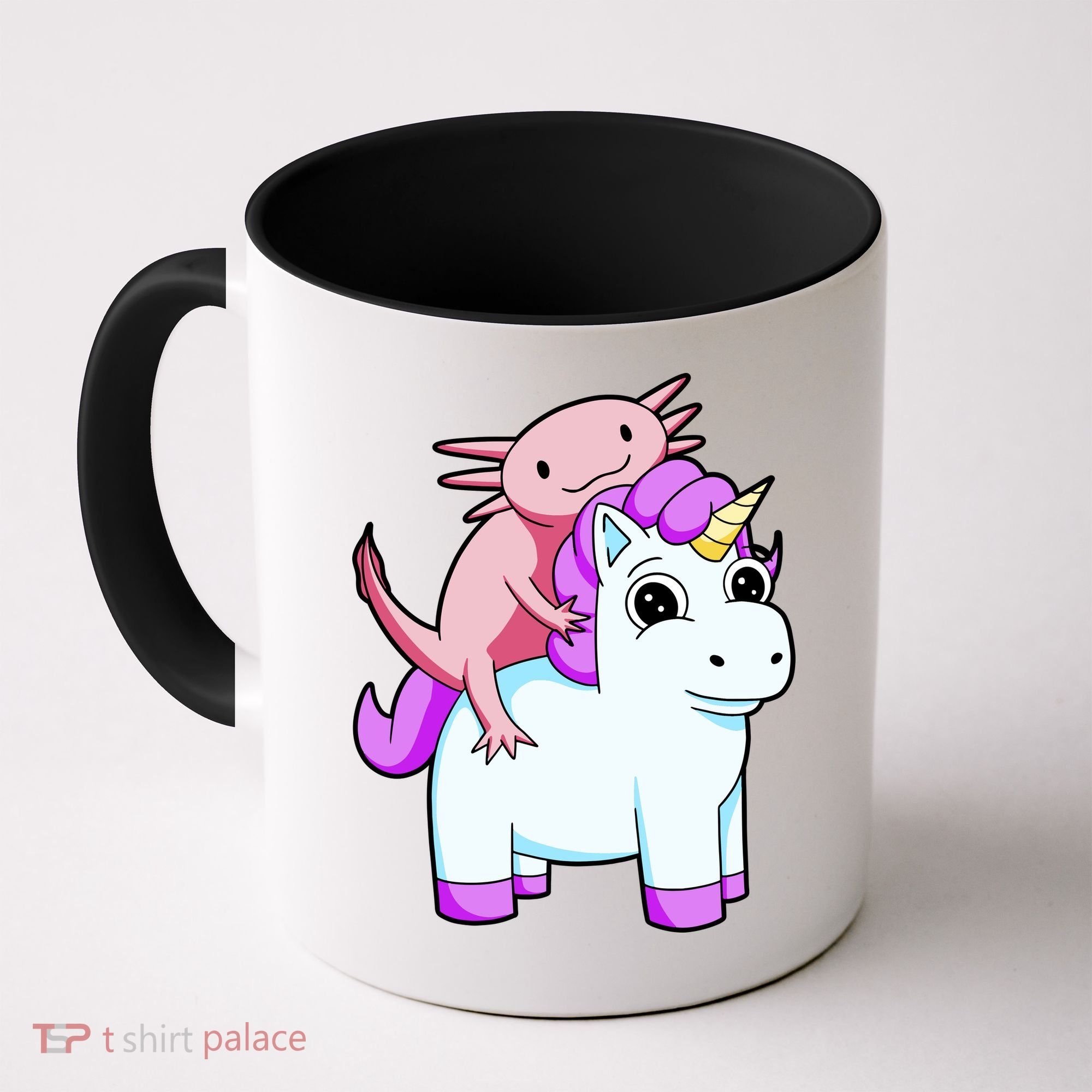 Axolotl Riding A Unicorn Funny Cute Coffee Mug