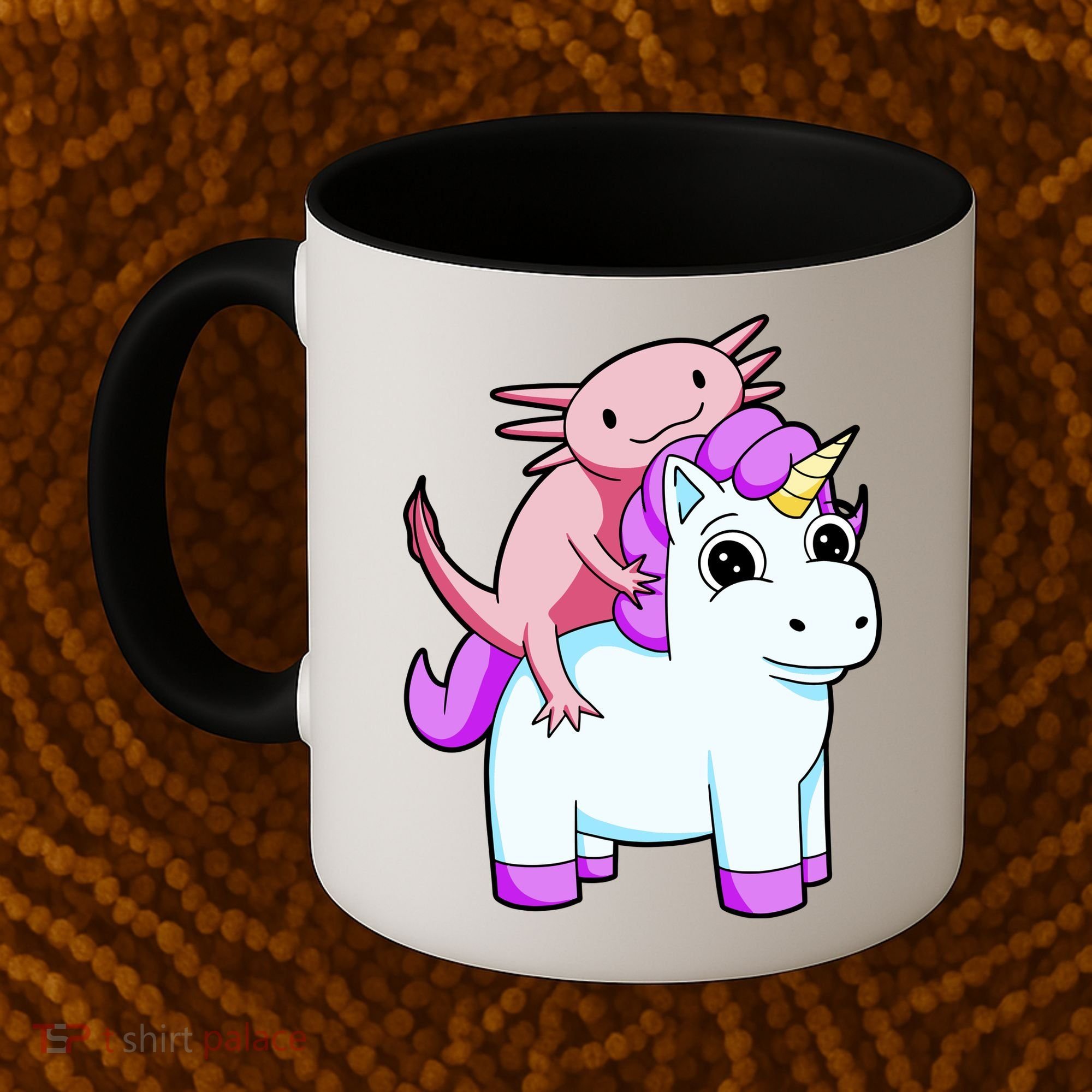 Axolotl Riding A Unicorn Funny Cute Coffee Mug