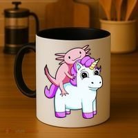 Axolotl Riding A Unicorn Funny Cute Coffee Mug thumb 4