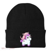 Axolotl Riding A Unicorn Funny Cute Beanie thumb 0