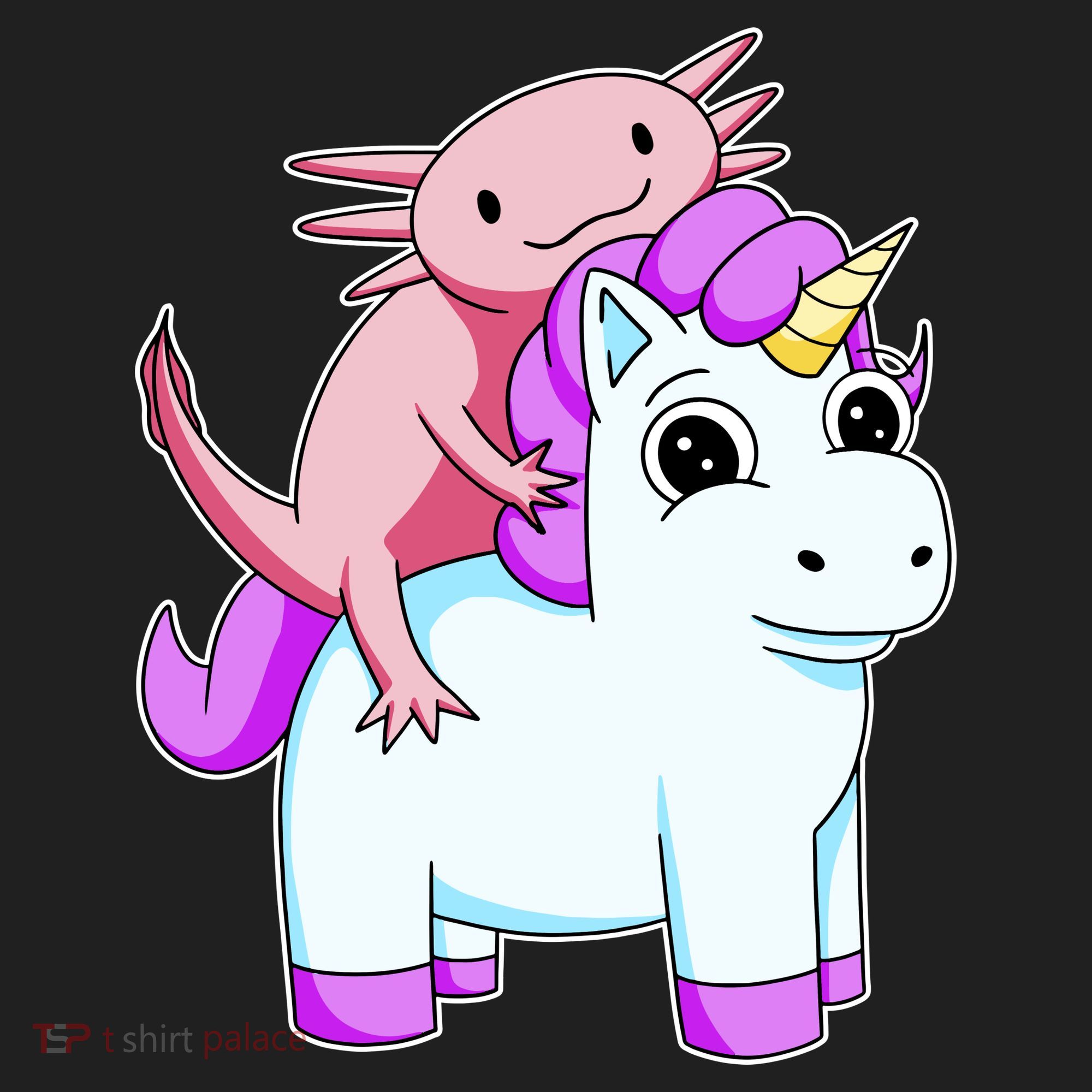 Axolotl Riding A Unicorn Funny Cute Beanie