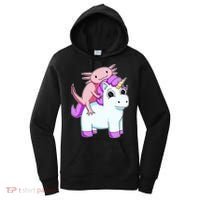 Axolotl Riding A Unicorn Funny Cute Women's Hoodie thumb 0