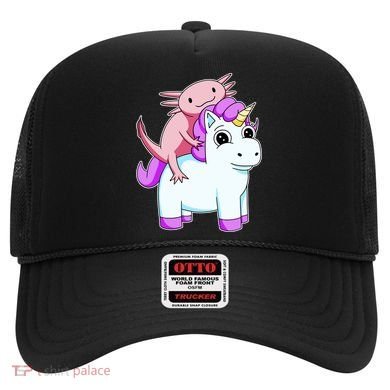 Axolotl Riding A Unicorn Funny Cute Hat