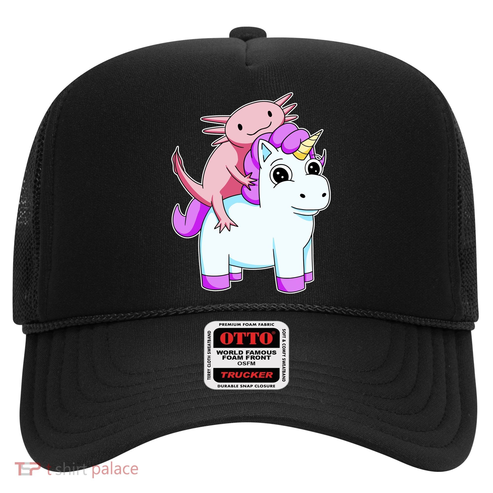 Axolotl Riding A Unicorn Funny Cute Hat