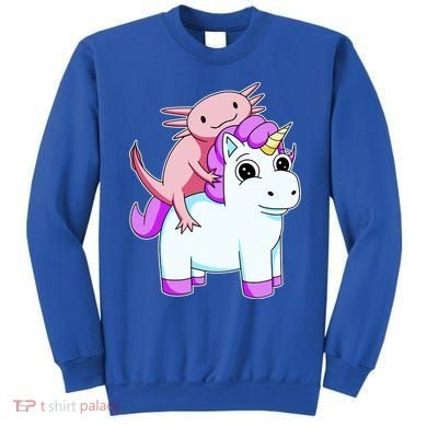 Axolotl Riding A Unicorn Funny Cute Sweatshirt