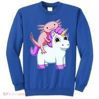Axolotl Riding A Unicorn Funny Cute Sweatshirt thumb 0