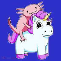 Axolotl Riding A Unicorn Funny Cute Women's Tank Top thumb 5