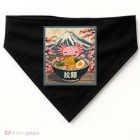 Axolotl Ramen Anime  USA-Made Doggie Bandana thumb 0
