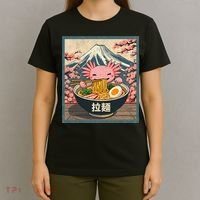 Axolotl Ramen Anime  T-Shirt thumb 4