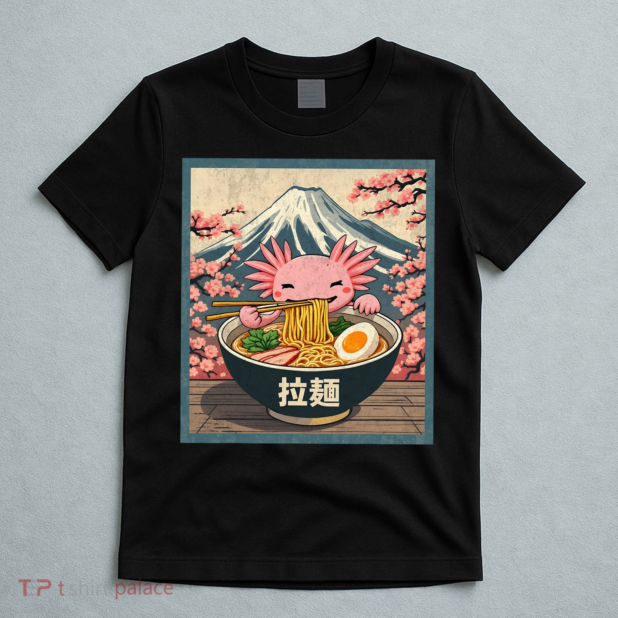 Axolotl Ramen Anime  T-Shirt