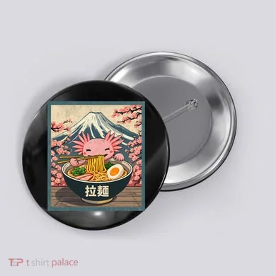 Axolotl Ramen Anime  Button