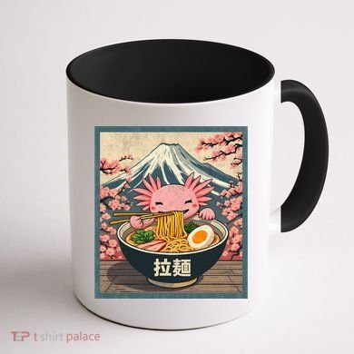Axolotl Ramen Anime  Coffee Mug back