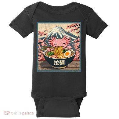 Axolotl Ramen Anime  Baby Bodysuit