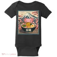 Axolotl Ramen Anime  Baby Bodysuit thumb 0